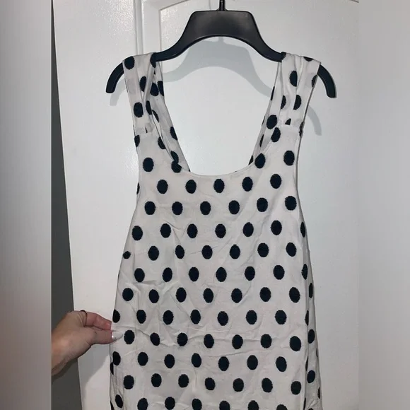 New! Sézane Mathilde Black & White Polka Dot Mini Dress 🖤Size 38 US 6 - Picture 13 of 15